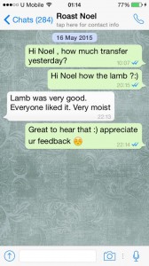 roast lamb testimonial